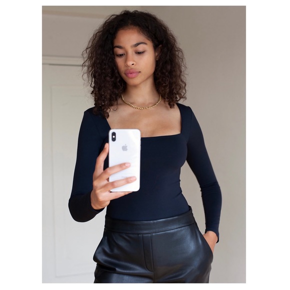 Babaton | Tops | Babaton Contour Longsleeve Bodysuit Black M | Poshmark